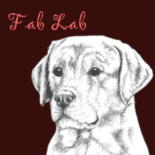 Fab Lab Labrador Dog Breed Print by Clare Thompson