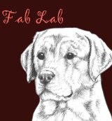 Fab Lab Labrador Dog Breed Print by Clare Thompson