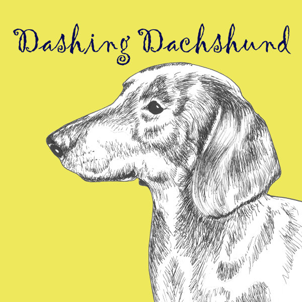 Dashing Dachshund Dog Breed Print by Clare Thompson