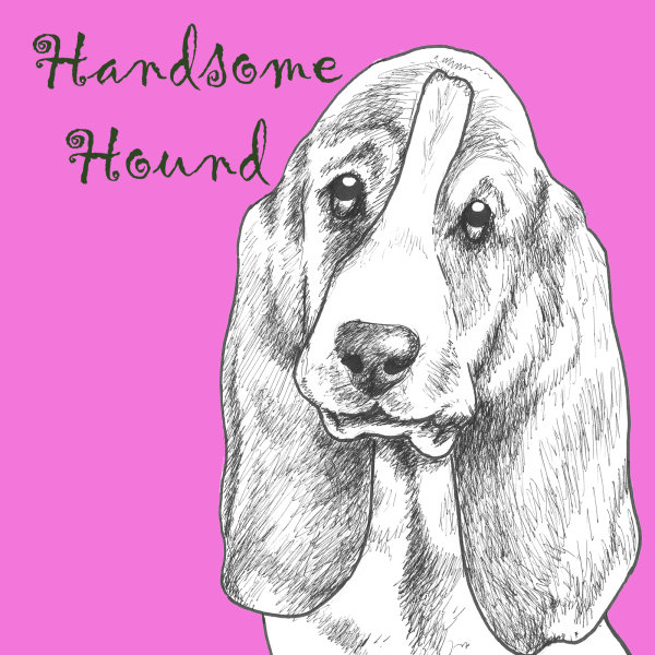 Handsome Hound Dog Breed Print by Clare Thompson