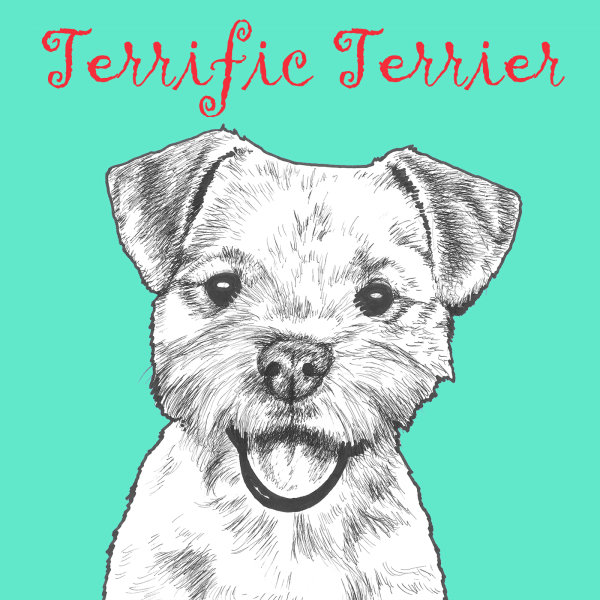 Terrific Terrier Dog Breed Print by Clare Thompson
