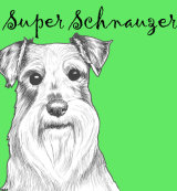 Super Schnauzer Dog Breed Print by Clare Thompson