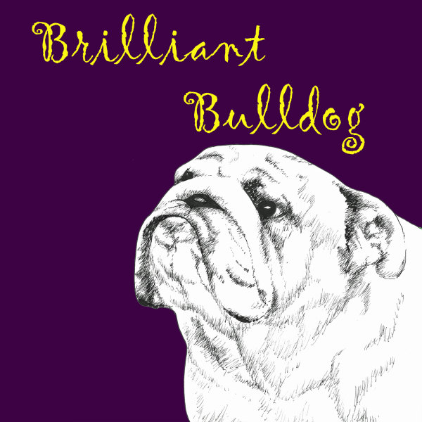 Brilliant Bulldog Dog Breed Print by Clare Thompson