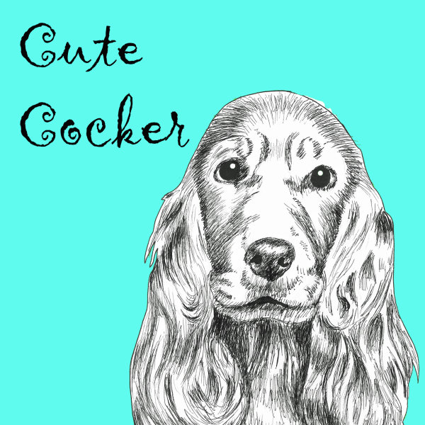 Cute Cocker Spaniel Dog Breed Print by Clare Thompson