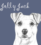 Jolly Jack Russell Dog Breed Print by Clare Thompson