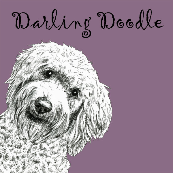 Darling Doodle Labradoodle Dog Breed Print by Clare Thompson