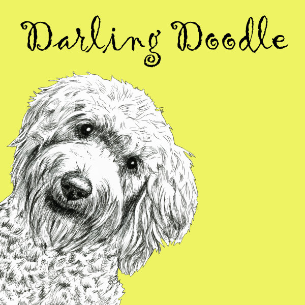 Darling Doodle Labradoodle Dog Breed Print by Clare Thompson