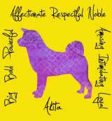 Akita Dog Breed Traits Print