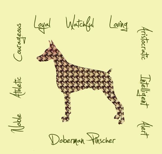 Doberman Pinscher Dog Breed Traits Print