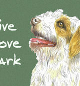 Live, Love, Bark - Blank Card