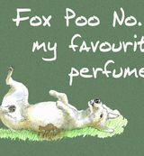Fox Poo No.5 my favourite perfume - Blank Card