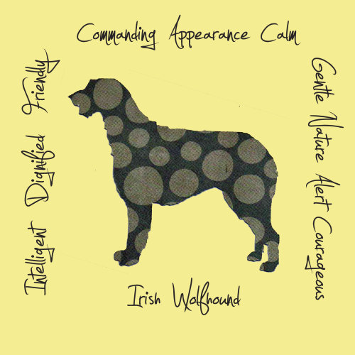Irish Wolfhound Dog Breed Traits Print