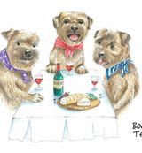 Bordeaux Terriers - Blank Card