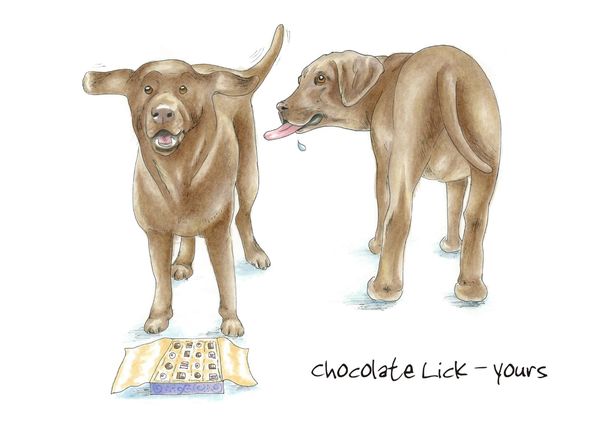 Chocolate Lick-yours - Blank Card