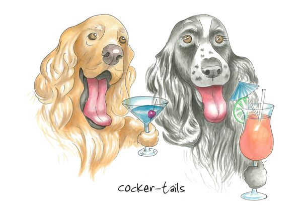 Cocker-tails - Blank Card