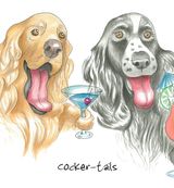 Cocker-tails - Blank Card