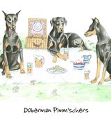 Doberman Pimm'schers - Blank Card
