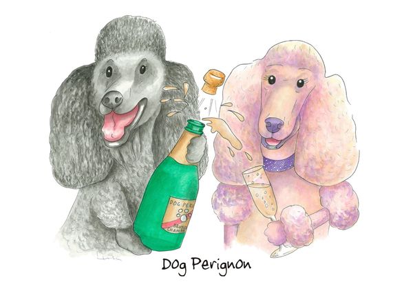 Dog Perignon - Blank Card
