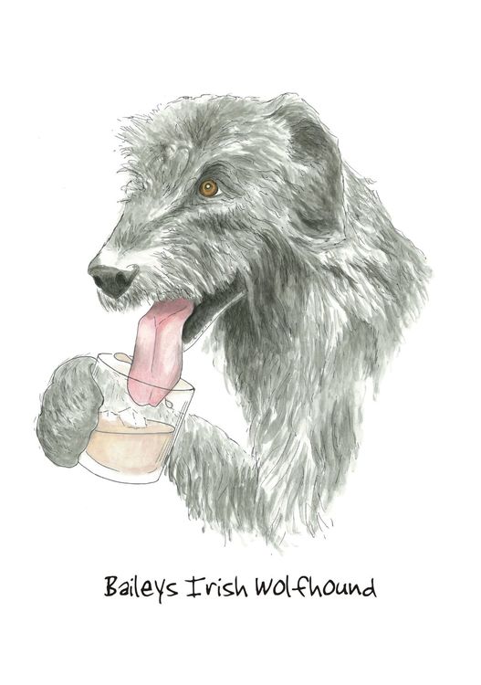 Baileys Irish Wolfhound - Blank Card