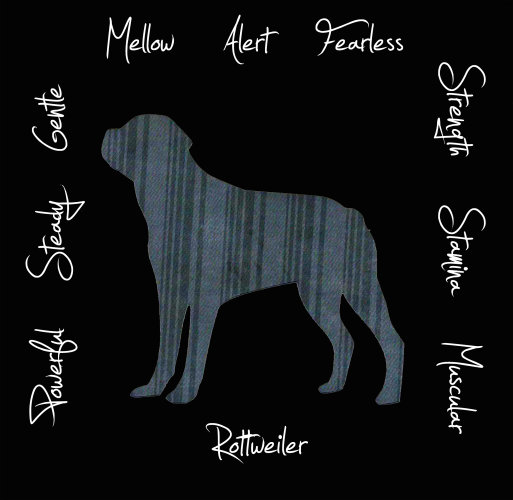 Rottweiler Dog Breed Traits Print