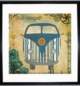 INDI-CAMPER - VW Camper Collage by Clare Thompson