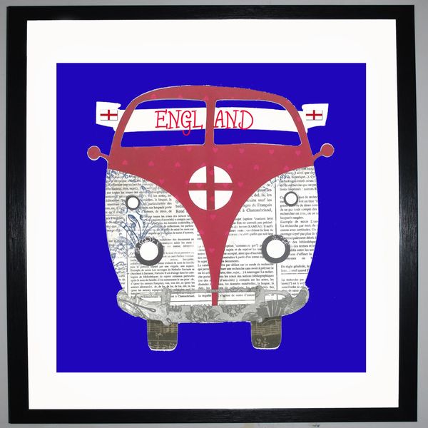 CAMPER FAN - VW Camper Collage by Clare Thompson
