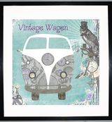 VINTAGEWAGEN - VW Camper Collage by Clare Thompson
