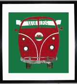 CAMPER FAN - VW Camper Collage by Clare Thompson
