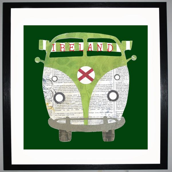 CAMPER FAN - VW Camper Collage by Clare Thompson