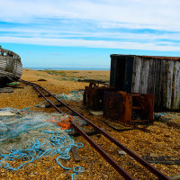 0672-Done Fishing Boat Dungeness with Winch and Rails