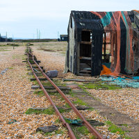 0681-3 Dungeness Fisherman's Hut and Rails
