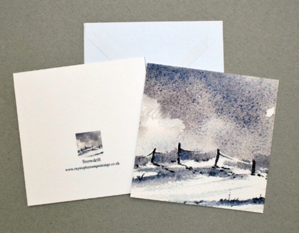 5X5 inches greeting card 'Snowdrift'