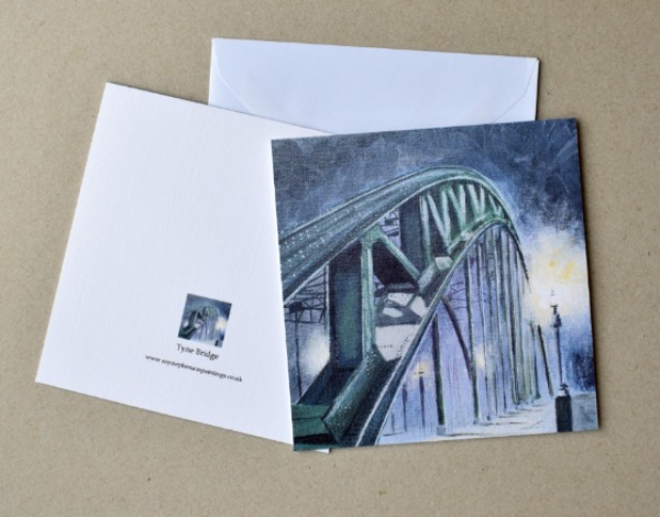 5X5 inches greeting card 'Tyne Bridge'
