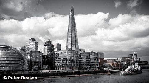 London - The Shard and HMS Belfast