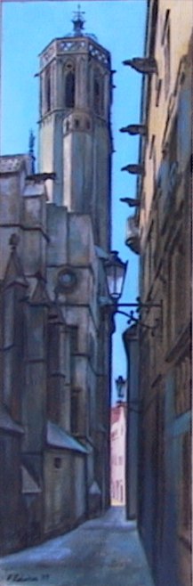 Barca street, cathedral