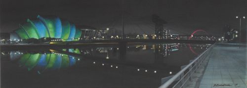 River Clyde at night, Glasgow