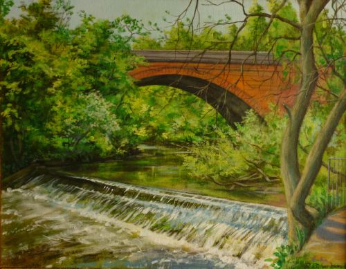 River Kelvin weir, Queen Margaret Drive Bridge
