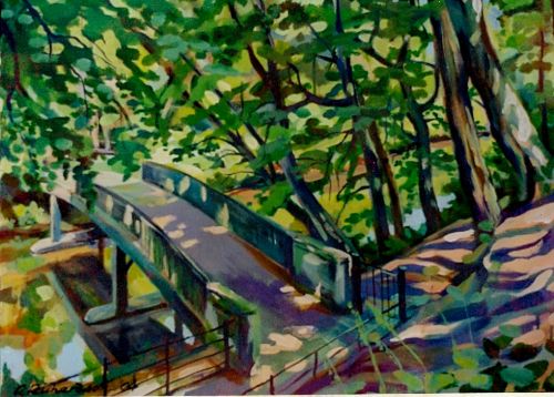 Humpback bridge, Botanic gardens, Glasgow