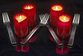 C.--Four Candles and Fork Handles