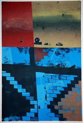 Architecture of Sleep #16, 2012, Screen-print / image area 46 x 74