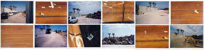 An Architecture of Sleep, dissolving on location in Barcelona, with Cor-ten steel interruptions, 96 x 24 cm, 2001 / 2013