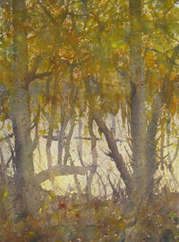 Bodenham Lake, November - Outdoor Sketch 2 watercolour outdoor sketch lake