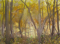 Bodenham Lake, November - Outdoor Sketch 1 watercolour outdoor sketch lake