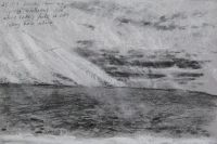 Sitting by Llyn y Fan Fawr, snow storm, Mar 2013