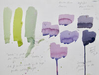 26/6/20 - Lawns, Marsh Thistle Colours outdoor watercolour sketch meadow
