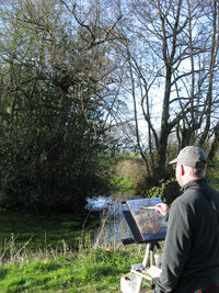 April 2020 - watercolour sketching at Birches Farm watercolour painting outdoors
