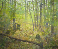 April Light Streams In Version 2 watercolour woodland spring