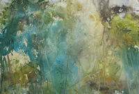 Crossway Summer - version 1 in progress wildflower meadow painting