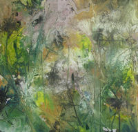 Crossway Summer - version 2 in progress wildflower meadow painting