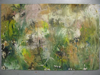 Crossway Summer - version 2 in progress wildflower meadow painting